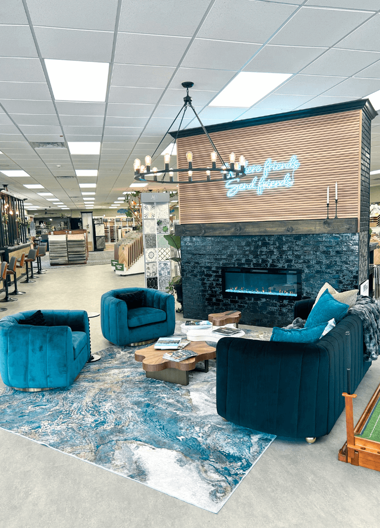 sitting area in showroom